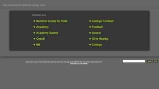 The Next Level Referee Camp